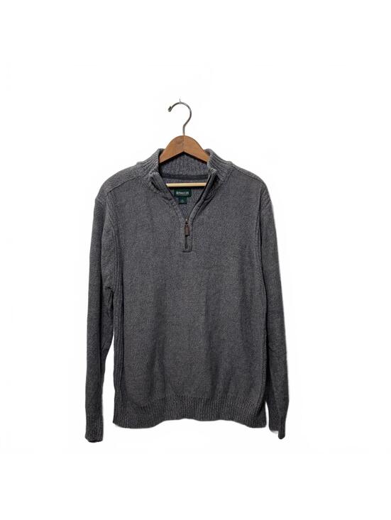 Outdoor Life Other - Outdoor Life Heather Gray Quarter Zip Chunky Knit Sweater Men's Large
